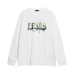 prada t-shirt manches longues pour unisexe s_126b3b7